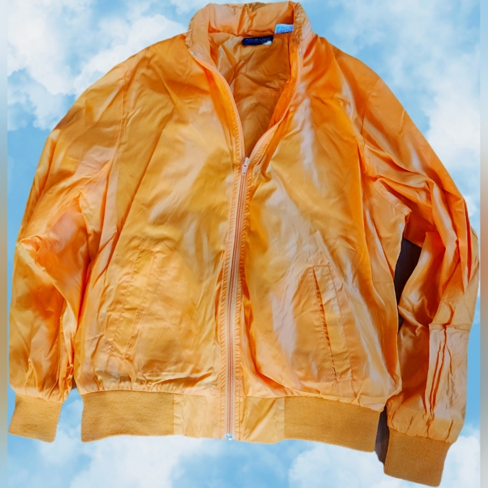 Vintage Zod orange windbreaker track jacket small unisex